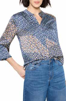 NIC+ZOE Monogram Mix Button-Up Top