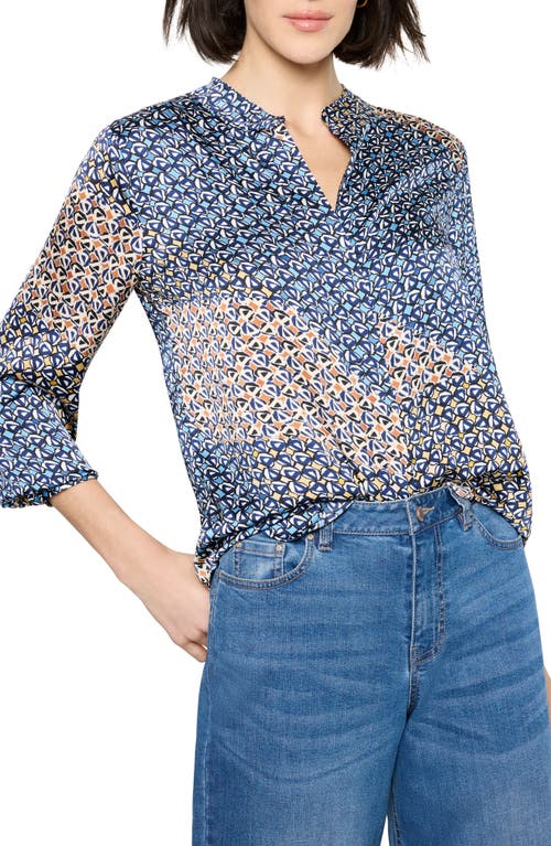 Nic + Zoe Nic+zoe Monogram Mix Button-up Top In Multi