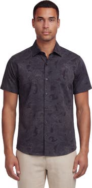Lords of Harlech Paisley Explosion Mens Printed Button Up Shirt