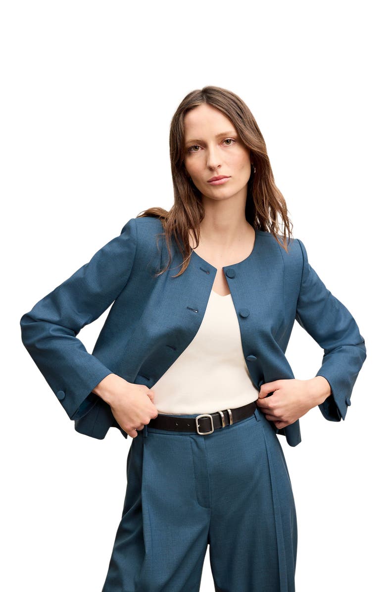 M.M.LaFleur Aniya Crop Jacket - Wool Twill, Alternate, color, 