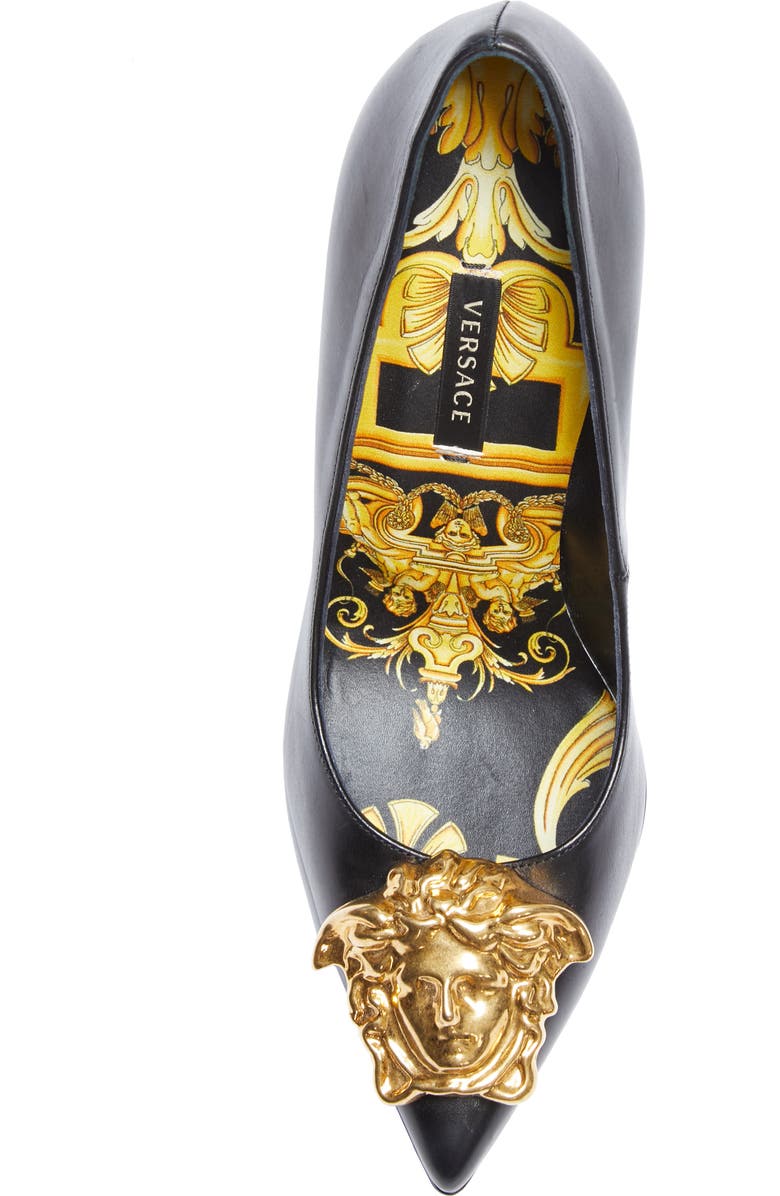 Versace Palazzo Medusa Pointed Toe Pump, Alternate, color,