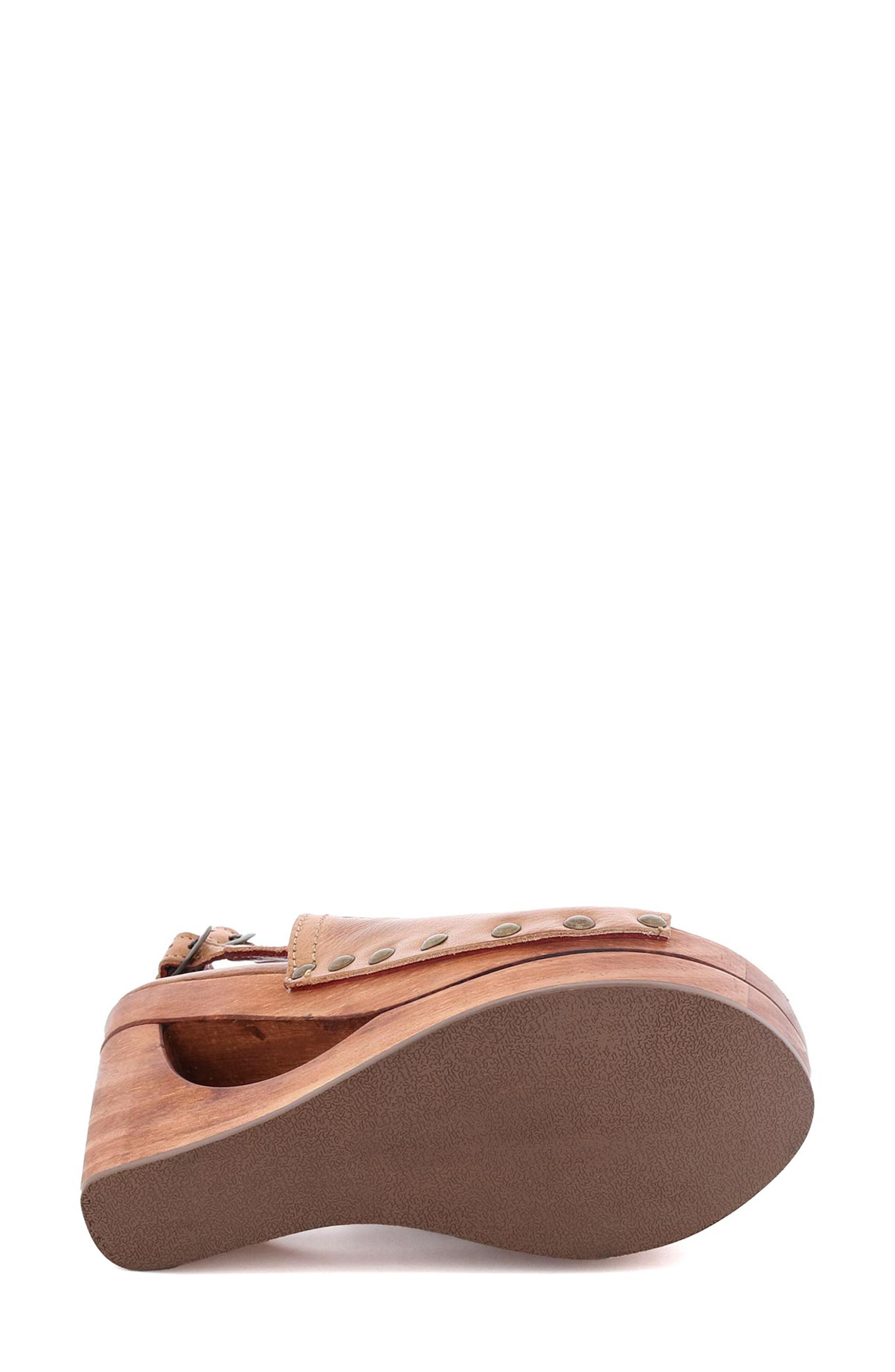 Imelda Cutout Wedge Slingback Sandal, Alternate, color, TAN RUSTIC