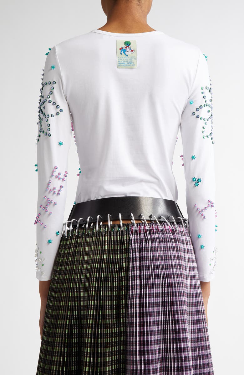 Chopova Lowena Kitty Beaded Jersey Top, Alternate, color,