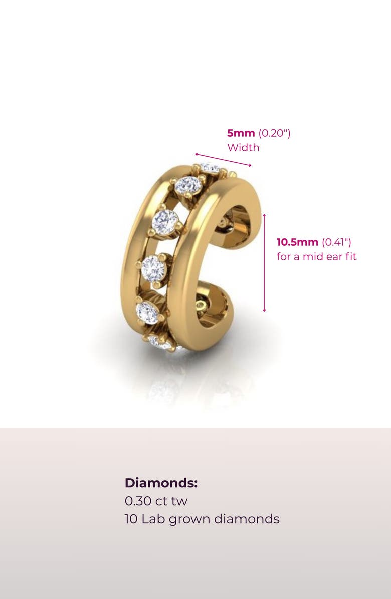 Seed2Stone Sleek Wave Mid Ear Cuff, Alternate, color, Silver