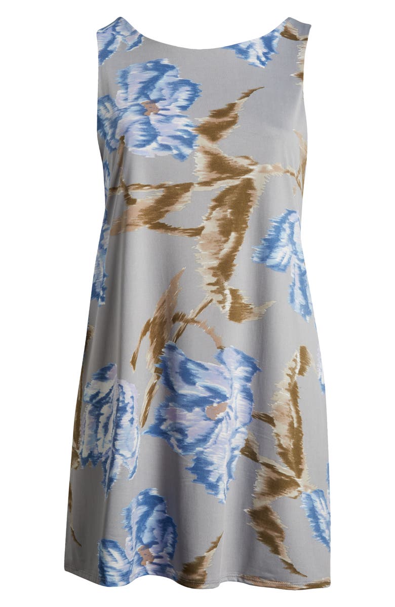 24seven Comfort Apparel Floral Sleeveless Shift Dress, Alternate, color, 
