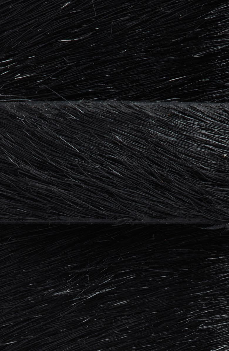 Nordstrom Yvette Genuine Calf Hair Belt, Alternate, color, Black- Silver