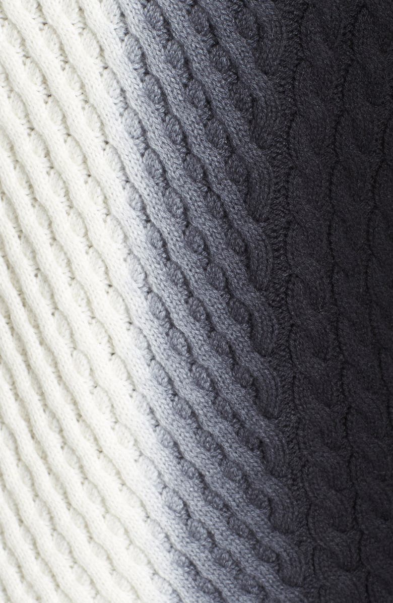 Vince Vertical Dip Dye Cable Knit Sweater, Alternate, color, 