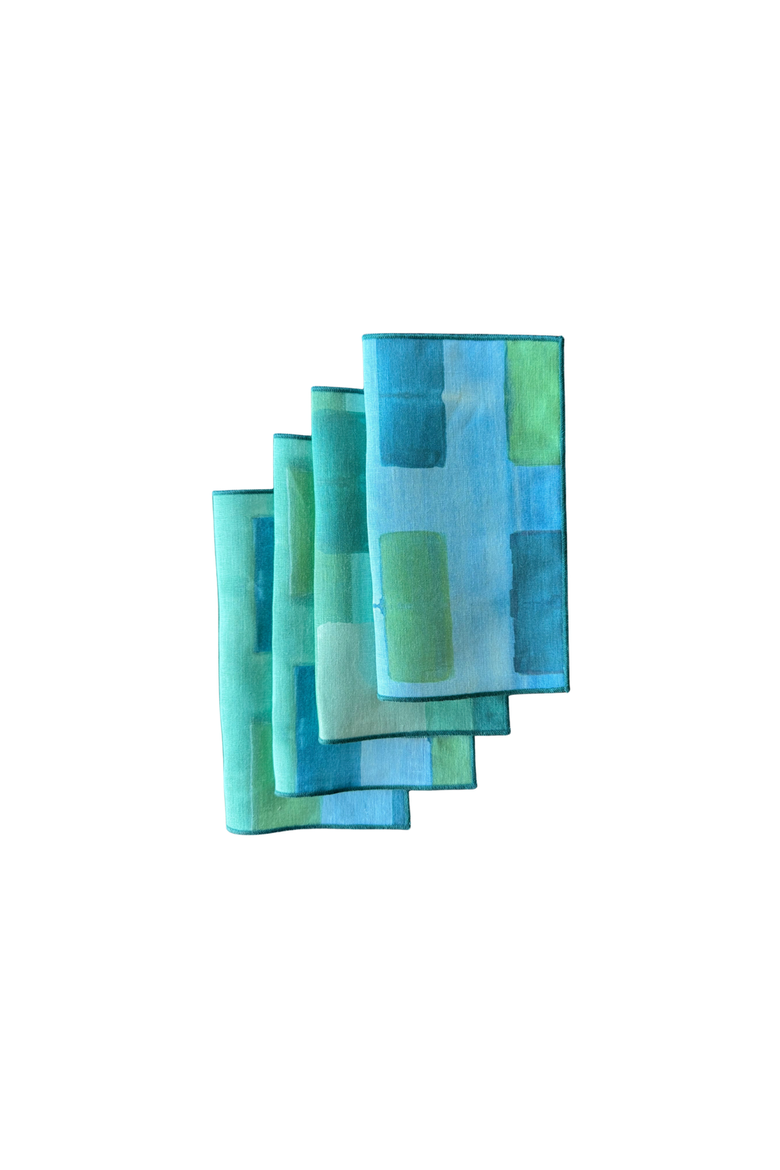 Tapestry Cocktail Napkins, Alternate, color, Blue
