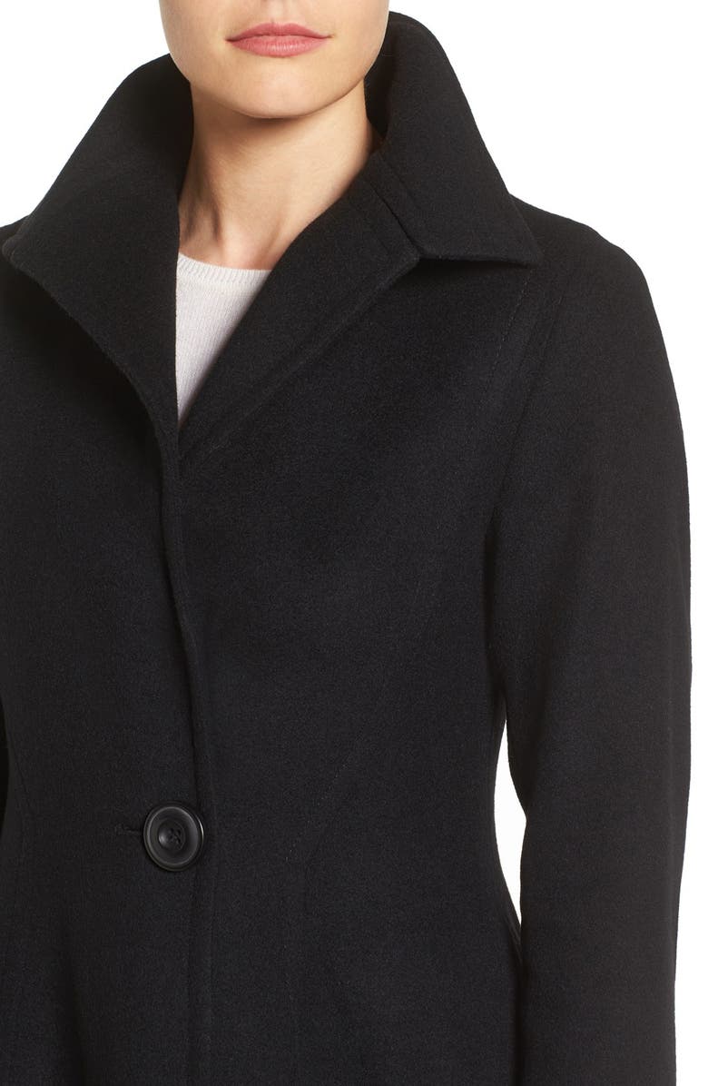 Vera Wang Isabella Skirted Wool Blend Coat, Alternate, color, 
