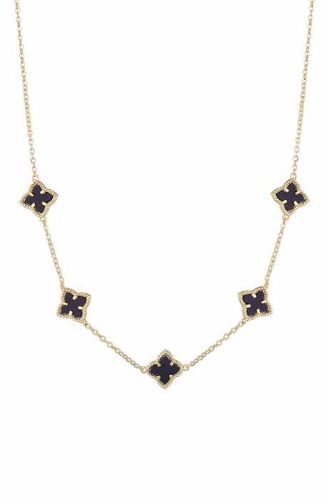 Adornia Mother of Pearl Station Necklace