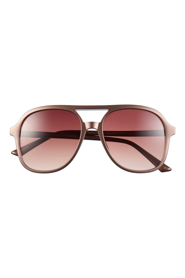Tegan 55mm Aviator Sunglasses, Main, color, PEARLED UMBER BROWN GRADIENT