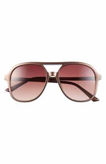 Tegan 55mm Aviator Sunglasses