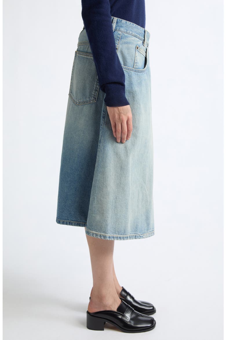 Wrap Denim Midi Skirt, Alternate, color, OLD BLUE
