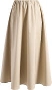 Topshop Twill Midi Circle Skirt