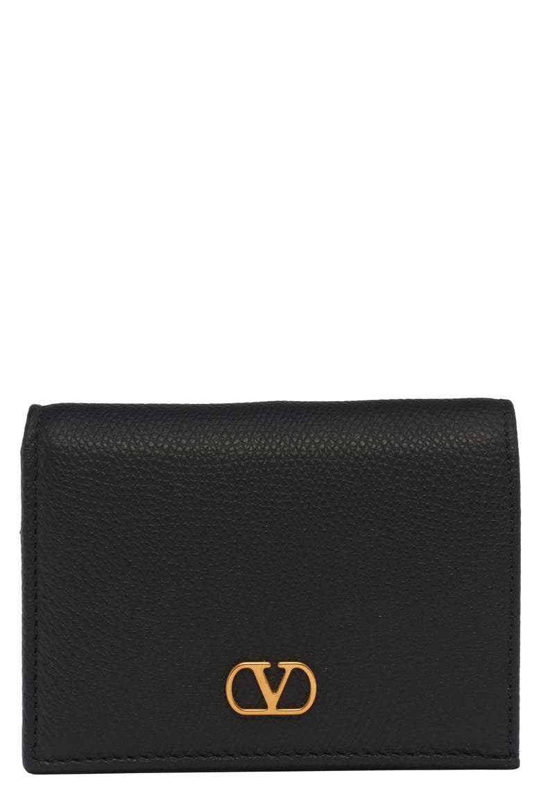 VLOGO Signature Leather Wallet, Main, color, NERO