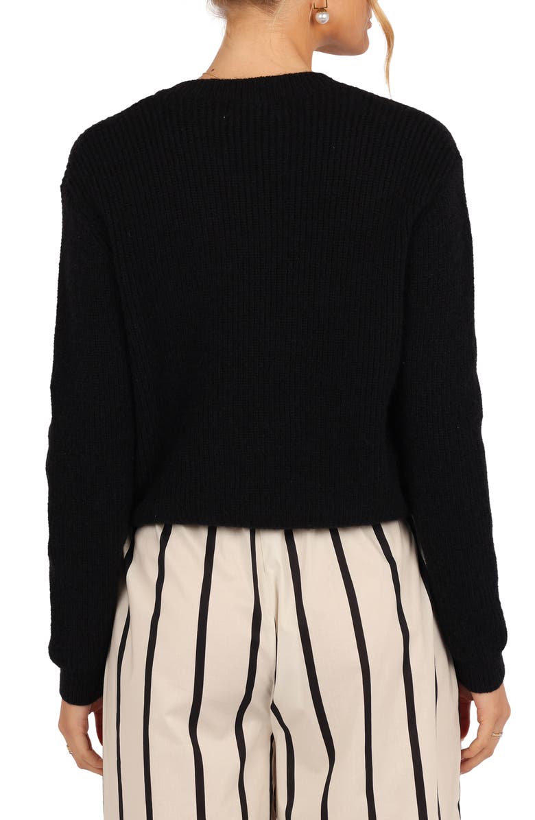 Petal 
Pup Wilde Bow Front Cardigan, Alternate, color, Black