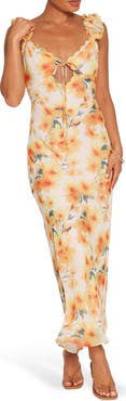 Petal & Pup Jean Scallop Maxi Dress