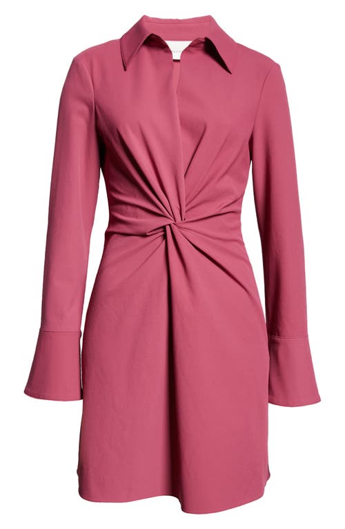 Cinq À Sept Mckenna Twist-front Collared Dress In Dark Ube