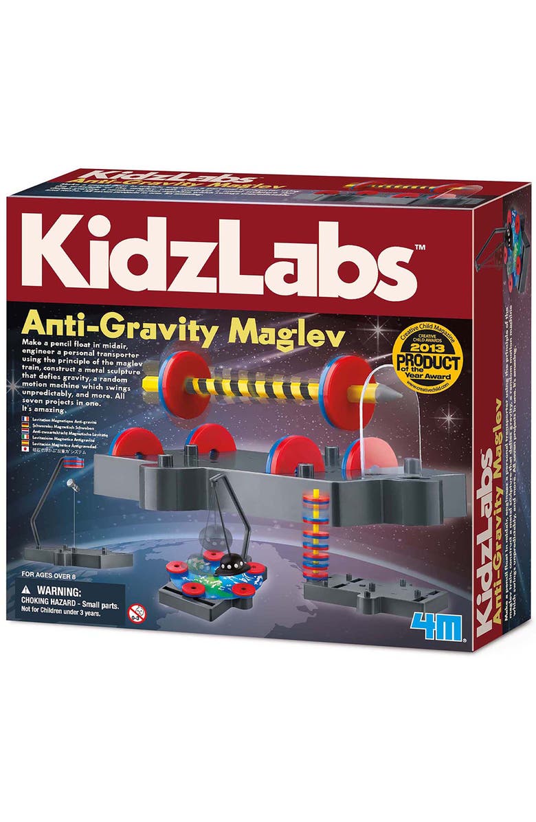 4M Kidzlabs Antigravity Maglev 7 Physics Projects, Magnetic Levitation Stem, Main, color, Multicolored