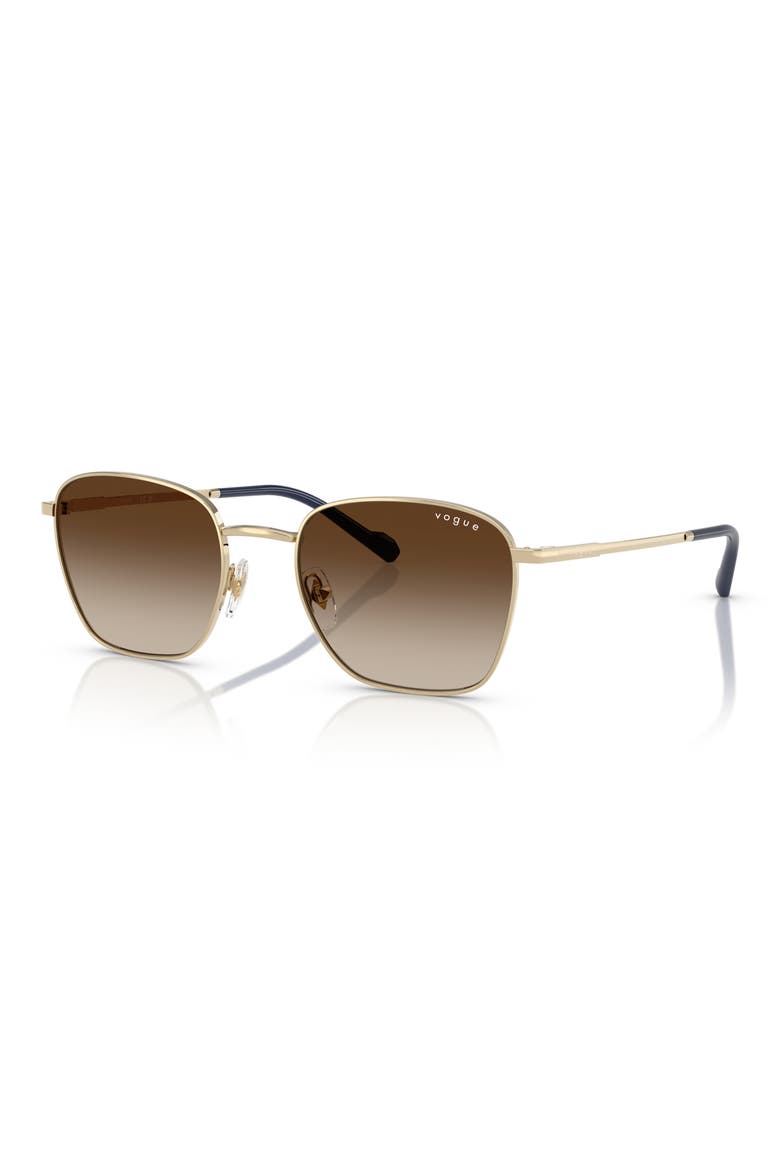 53mm Pillow Sunglasses, Alternate, color, PALE GOLD