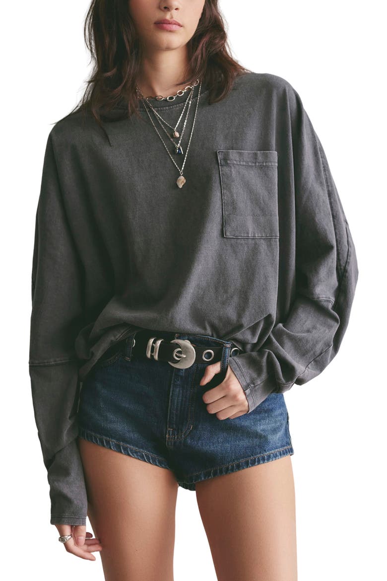 Epic Long Sleeve T-Shirt, Main, color, WASHED BLACK