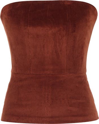 Clotho Corduroy Strapless Bustier