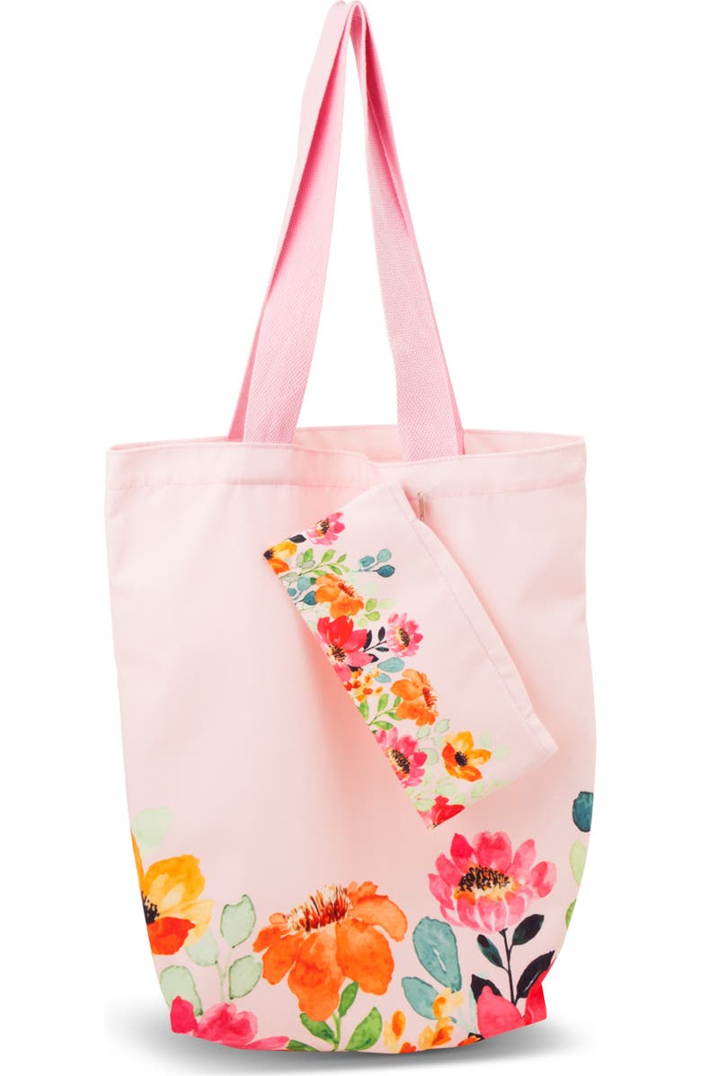 Core Home Floral Canvas Tote Bag, Main, color, Pink Multi