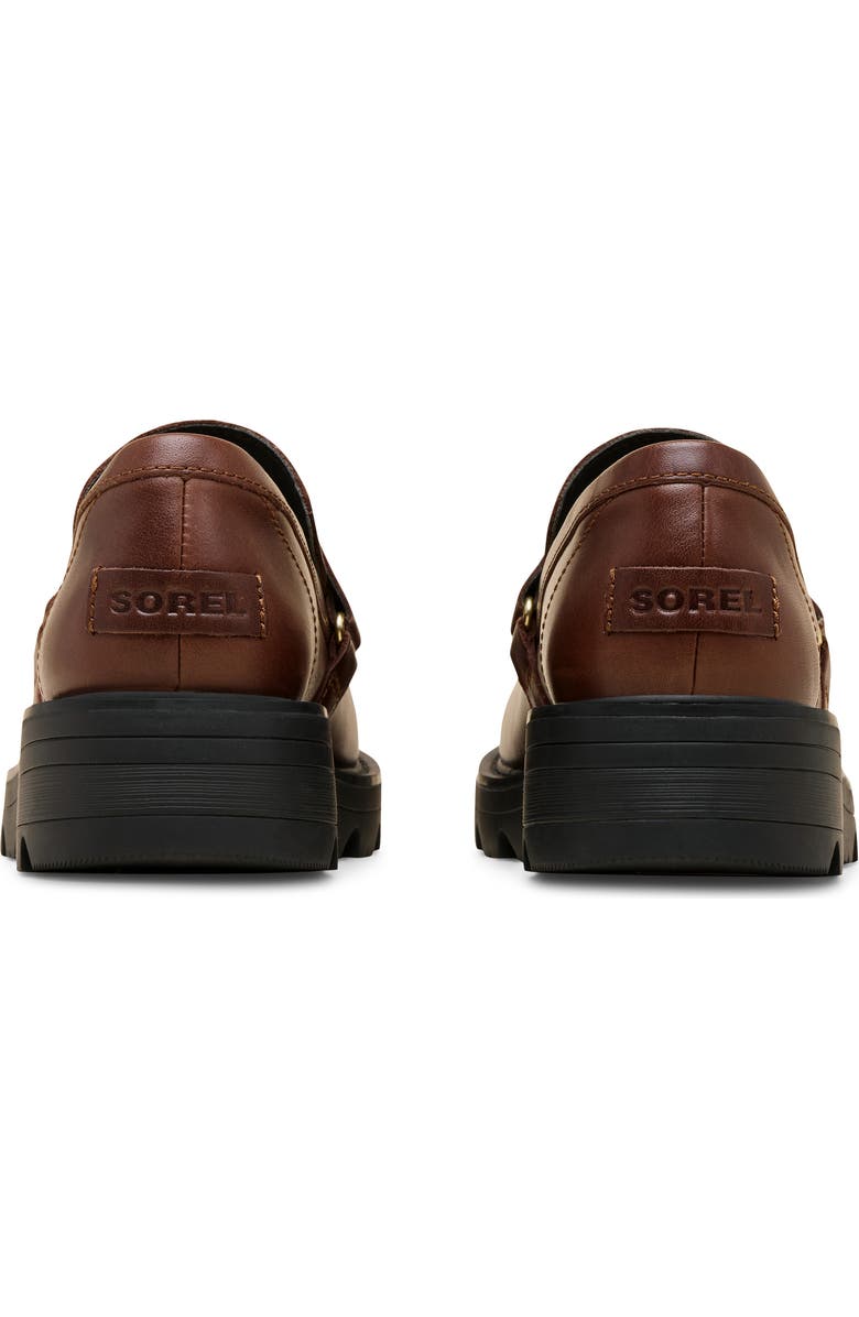 SOREL Revel Ave Penny Loafer, Alternate, color, Tobacco/ Black