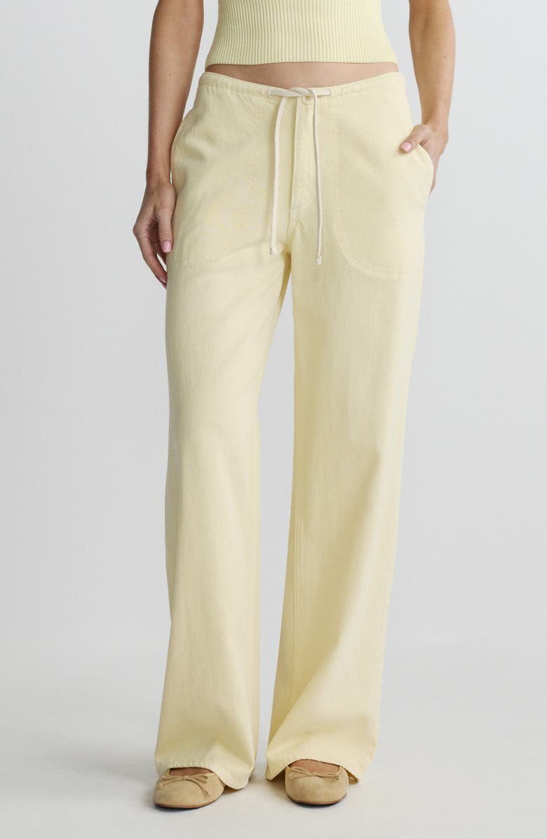 DL1961 Sienna Drawstring Low Rise Relaxed Wide Leg Jeans, Main, color, Prosecco Aura
