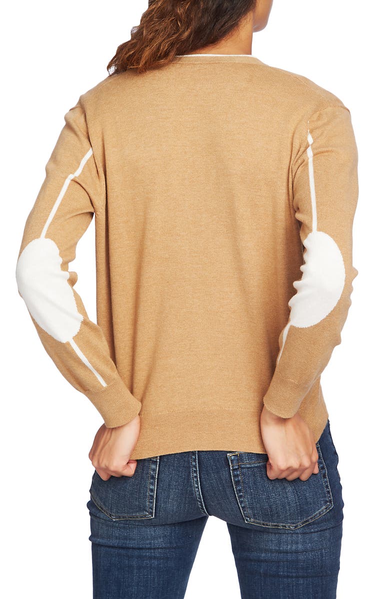 Court & Rowe Elbow Detail Tipped Cardigan, Alternate, color,