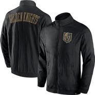 FANATICS Men's Fanatics Black Vegas Golden Knights Step Up Crinkle Raglan Full-Zip Windbreaker Jacket