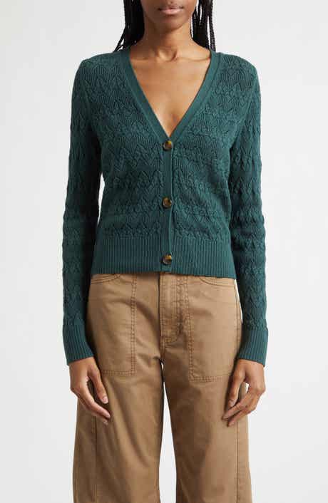 Elysia Pointelle Cotton & Cashmere Cardigan