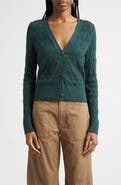 Veronica Beard Elysia Pointelle Cotton & Cashmere Cardigan