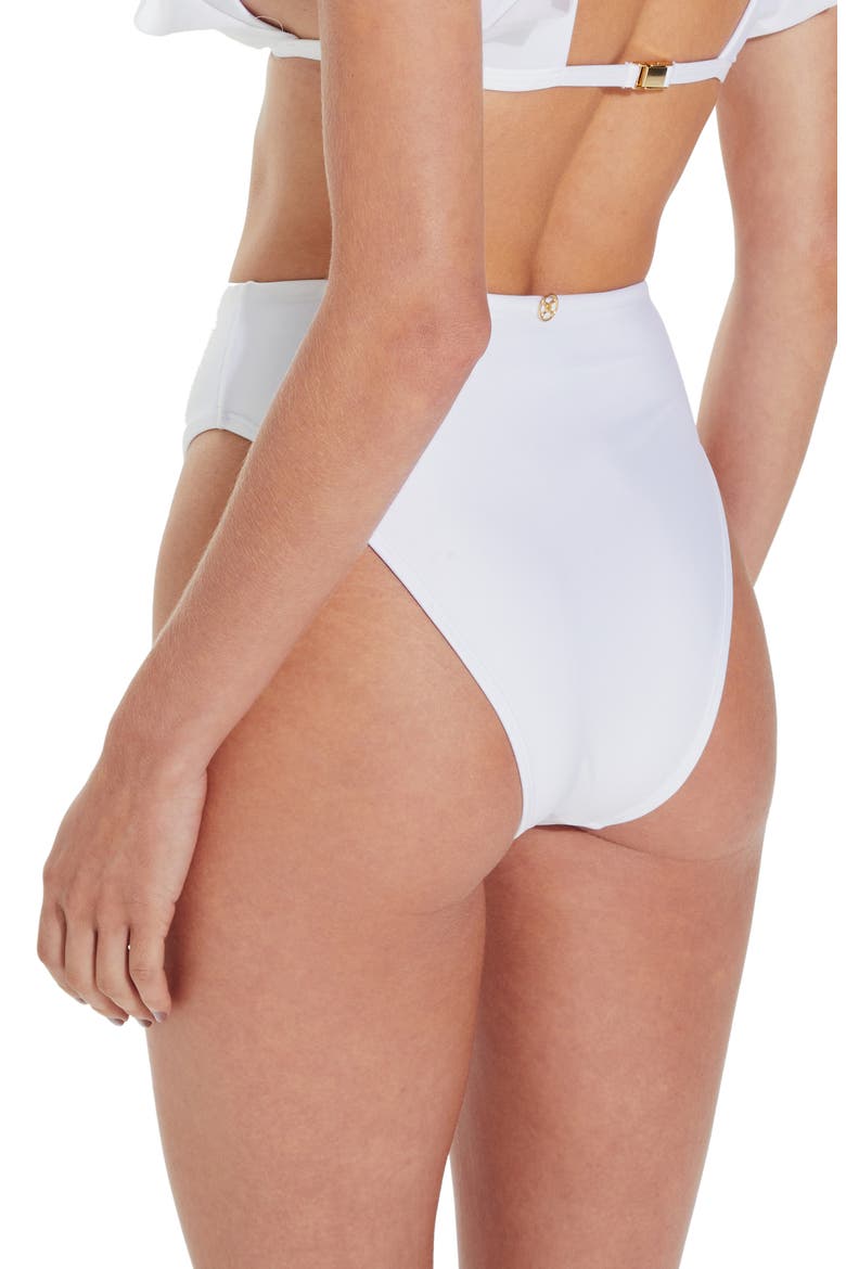 Gigi Hot Solid Bikini Bottoms, Alternate, color, WHITE
