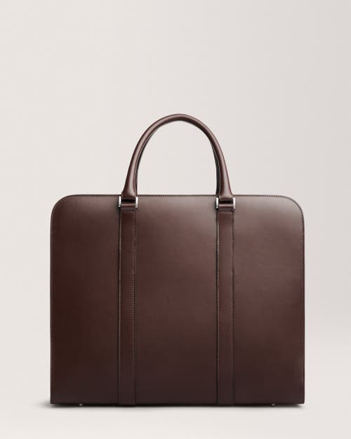 Carl Friedrik Palissy Overnight Briefcase In Chocolate
