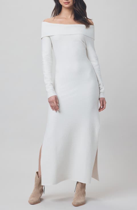 x @cellajaneblog Over the Shoulder Sweater Dress