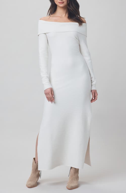 Splendid X @cellajaneblog Over The Shoulder Sweater Dress In White