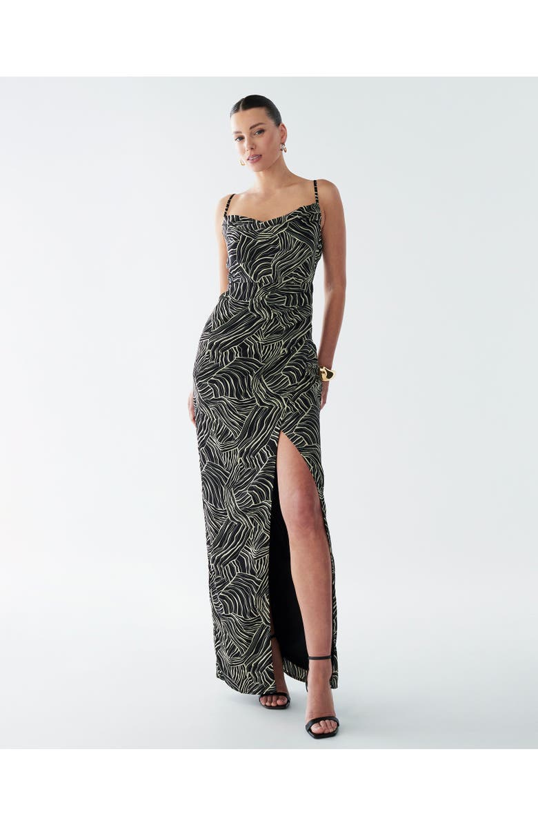 BWLDR Reenie Dress, Alternate, color, Black Abstract