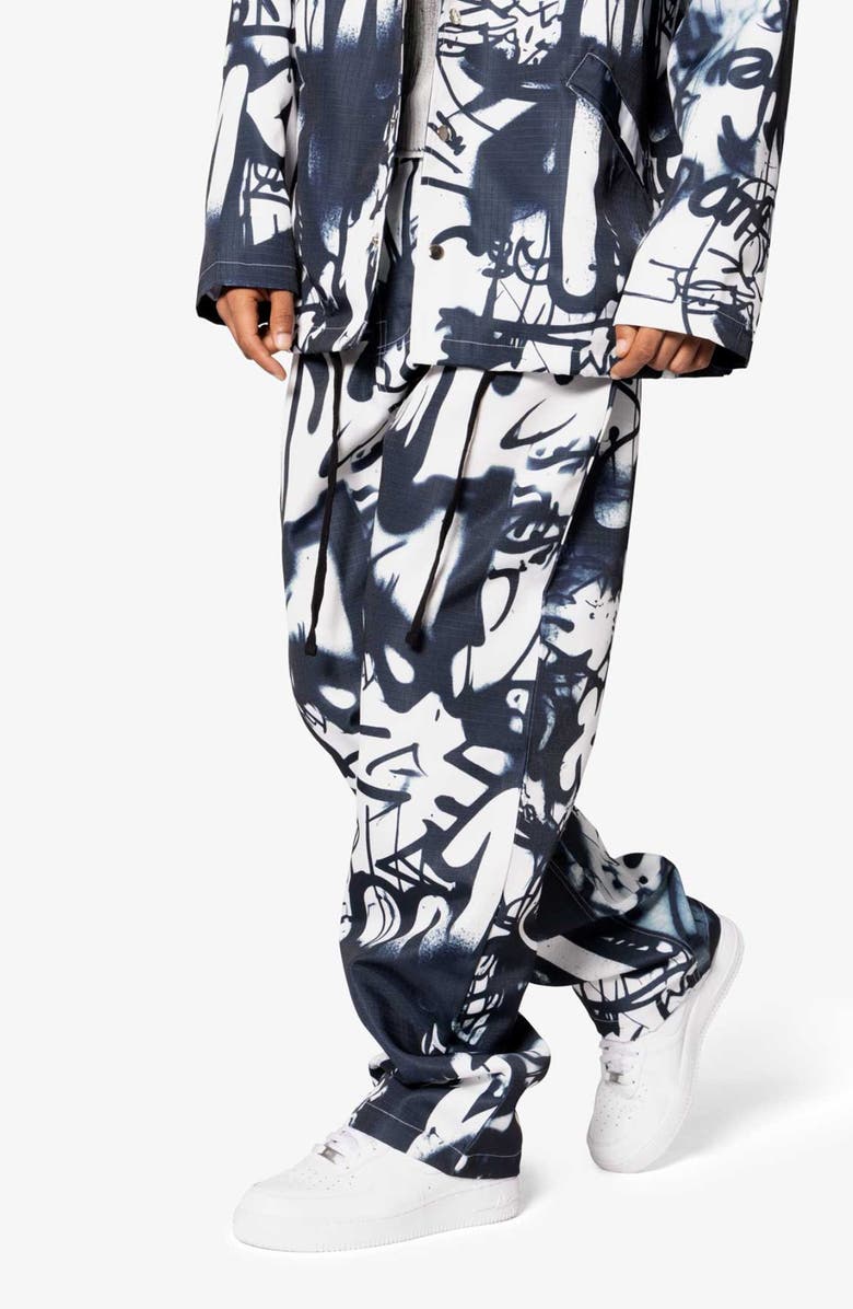 mnml Graffiti Coach Ripstop Pants, Alternate, color, 