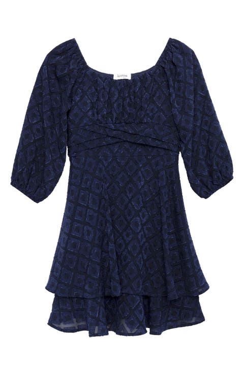 Kids' Jacquard Chiffon Dress (Big Kid)
