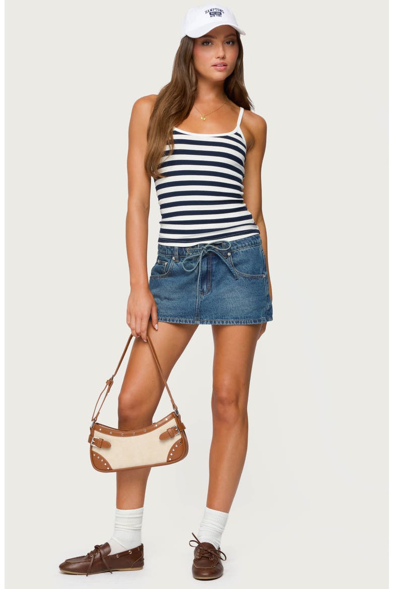 Bailee Stripe Rib Camisole, Alternate, color, NAVY-AND-WHITE