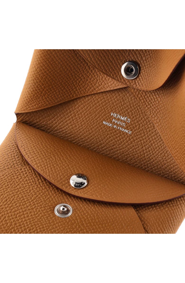 Pre-Owned Hermes Calvi Duo Card Holder Epsom, Alternate, color, Sesame
