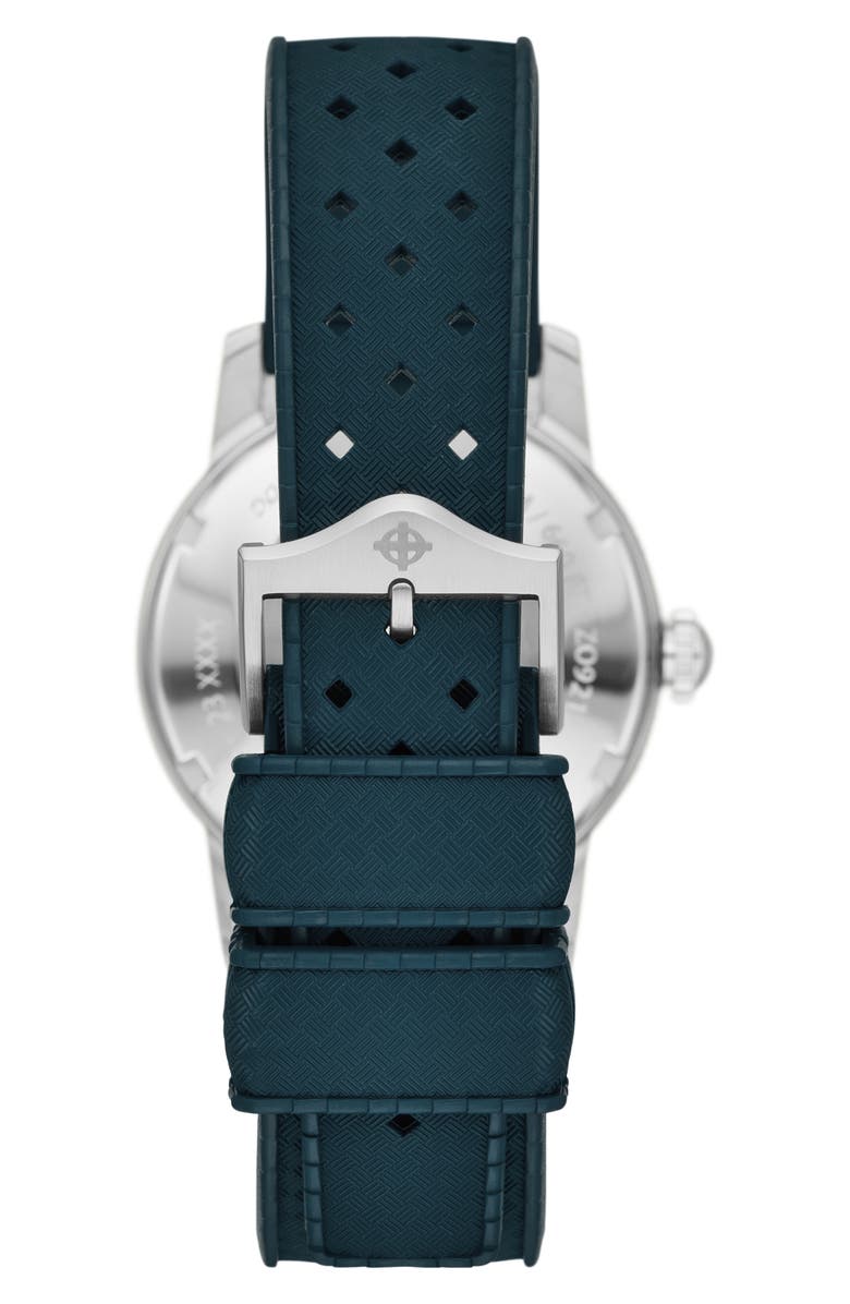 Zodiac Skin Diver Automatic Rubber Strap Watch, 39mm, Alternate, color, Blue