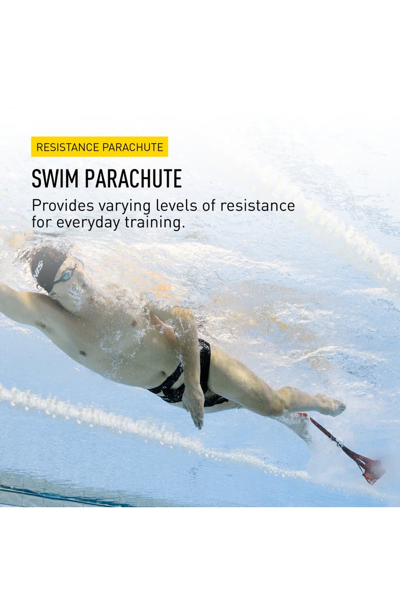 FINIS Swim Parachute for Resistance Training Builds Strength Endurance Adjustable Belt, Alternate, color, Red