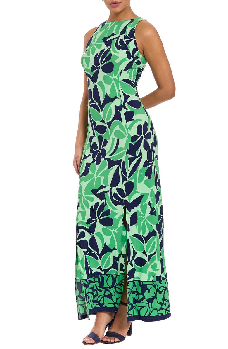 London Times Carwash Sleeveless Sheath Maxi Dress, Alternate, color, Light Green/ Green