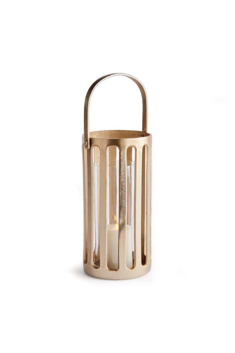 Huxley Hurricane Candle Holder Tall, Main, color, Gold