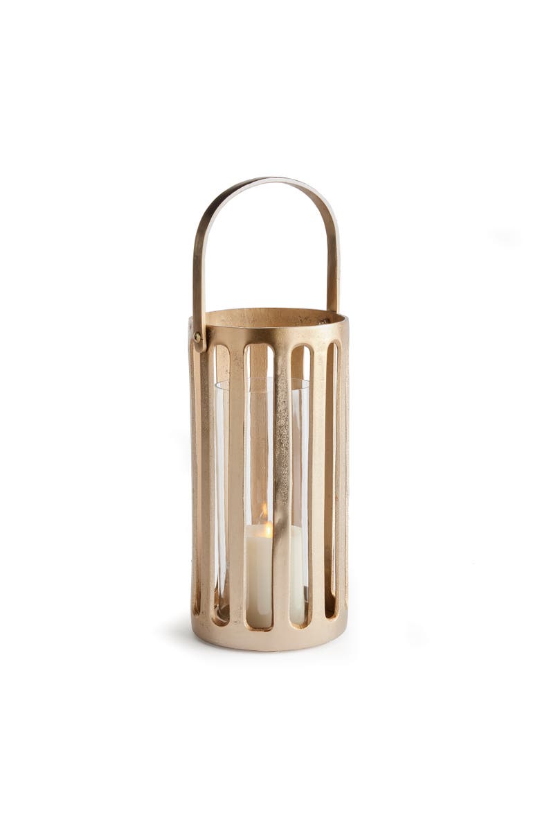 Napa Home & Garden Huxley Hurricane Candle Holder Tall, Main, color, Gold