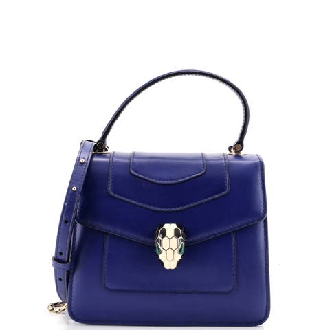 Serpenti Forever Top Handle Bag Leather Small