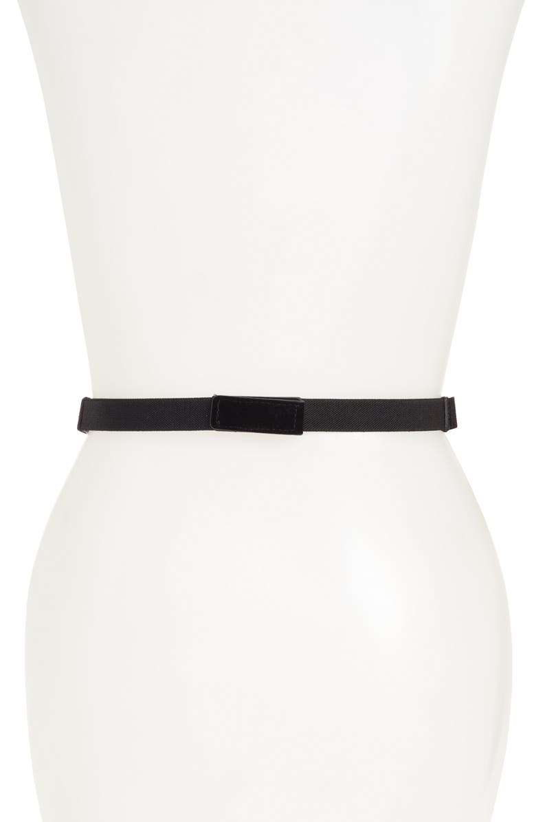 Nordstrom Crystal Embellished Velvet Stretch Belt, Alternate, color,