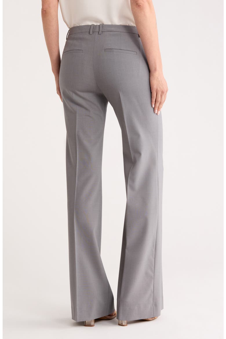 Demetria Wool Blend Trousers, Alternate, color, PEARL MELANGE